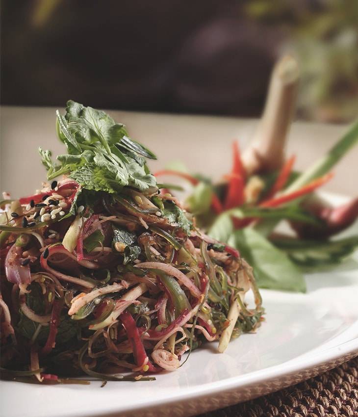 Ensalada de flores de plátano Koh Samui