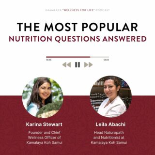Explore the essential foundations of healthy nutrition and hydration and ways of using diet as your healing tool with Karina Stewart and Leila Abachi at Kamalaya &quot;Wellness for Life&quot; Podcast (Link in bio).#KamalayaPodcast #Podcast #WellnessSanctuary #WellnessRetreat #HealthyFood #MindfulEating #HealthyEating #Nutrition #Diet #Healing #HolisticLifestyle